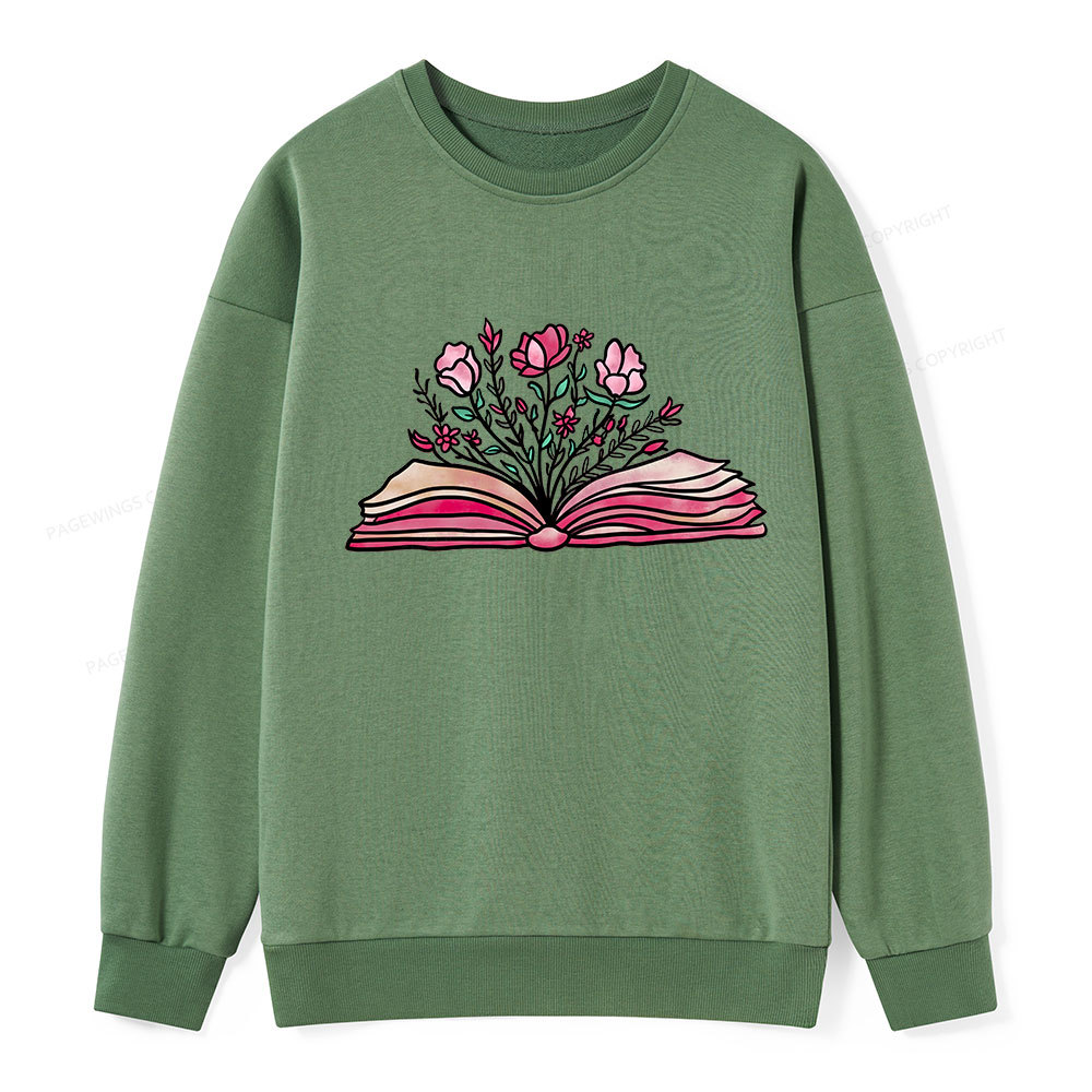 Pagewings Cute Book Cat Unisex Classic Sweatshirt