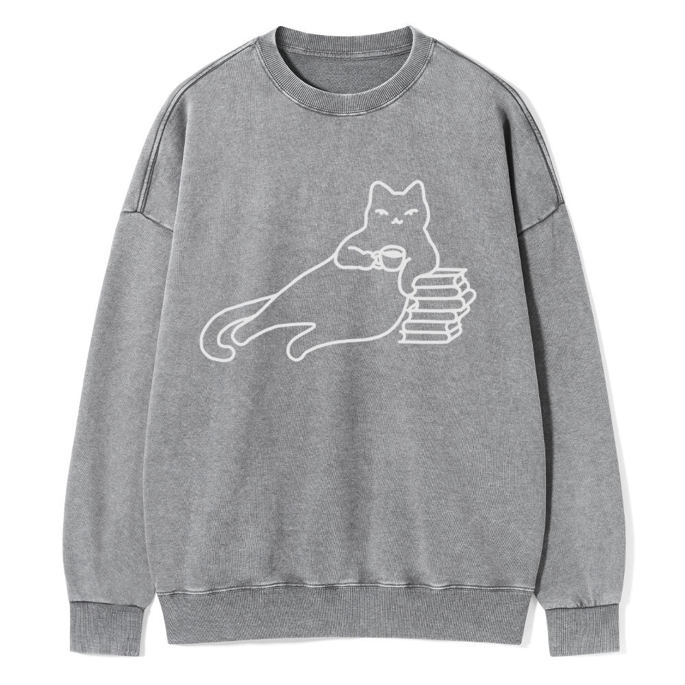 Pagewings Book Lover Shirt For Women Unisex Washed Sweatshirt