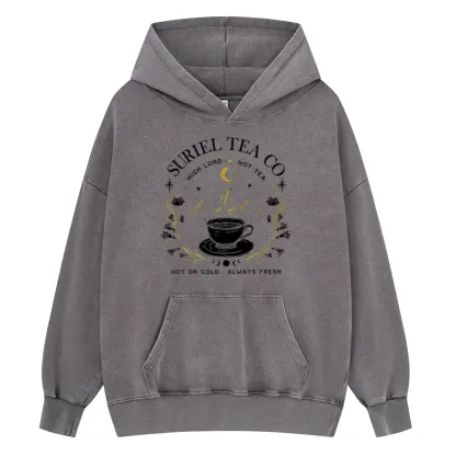 Pagewings Suriel Tea Co Unisex Washed Hoodie