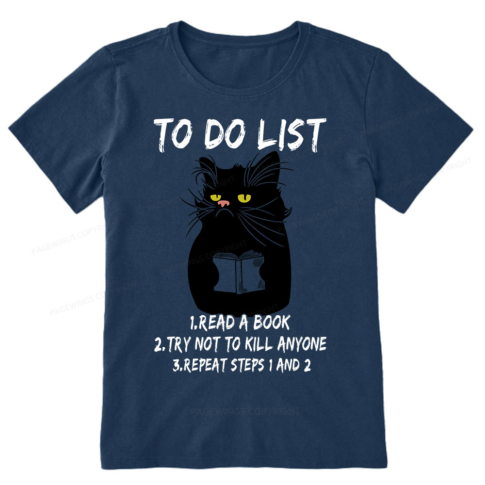 Pagewings Black Cat To Do List  Unisex Classic T-shirt