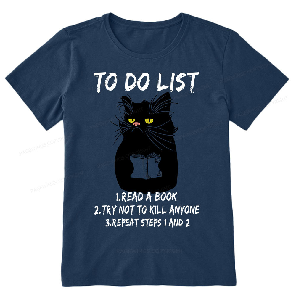 Pagewings Black Cat To Do List  Unisex Classic T-shirt