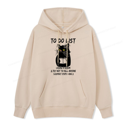 Pagewings Black Cat To Do List Unisex Classic Hoodie