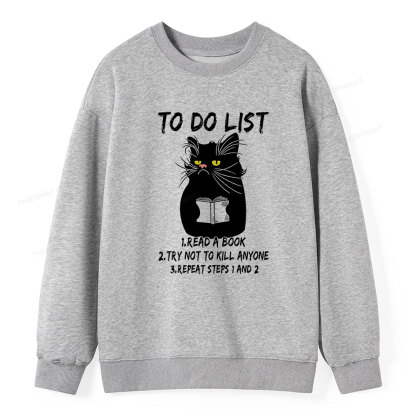 Pagewings Black Cat To Do List Unisex Classic Sweatshirt