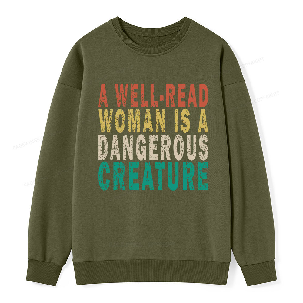 Pagewings A Well-Read Woman Is A Dangerous Creature Unisex Classic Sweatshirt