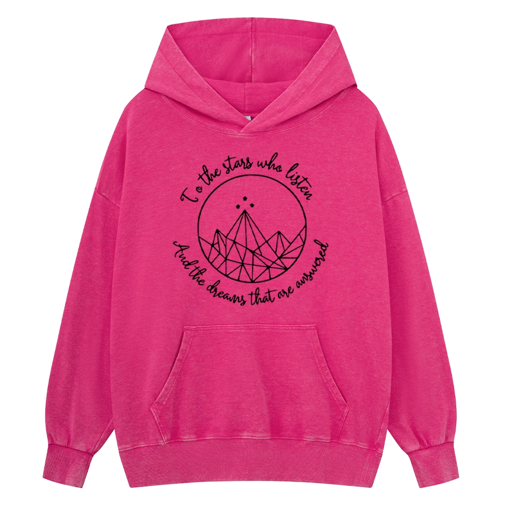 Pagewings To The Stars Who Listen Unisex Washed Hoodie