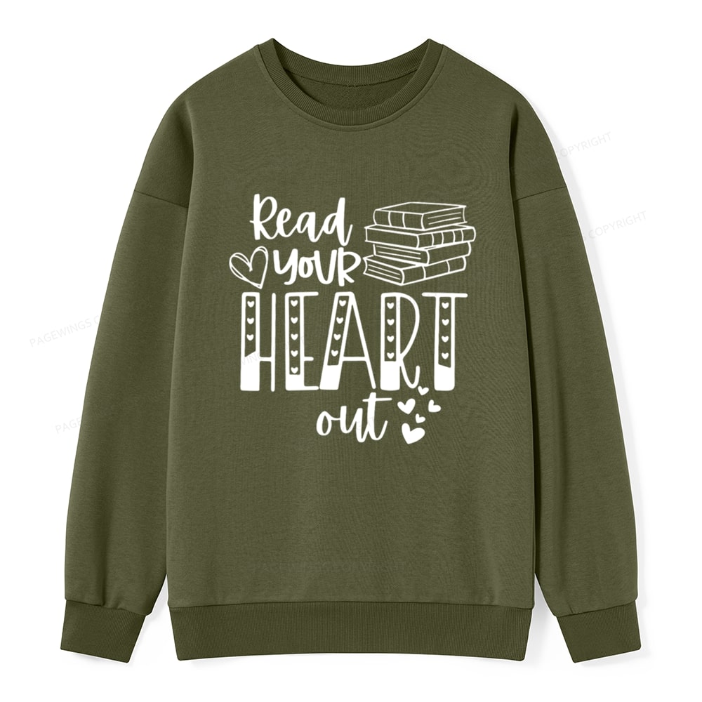 Pagewings Valentine Sweatshirt Read Your Heart Unisex Classic Sweatshirt