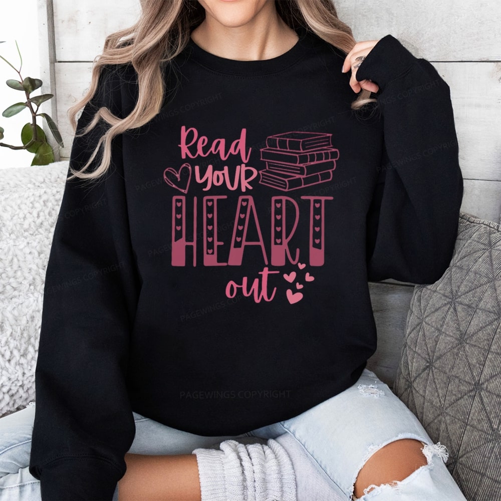 Pagewings Valentine Sweatshirt Read Your Heart Unisex Classic Sweatshirt