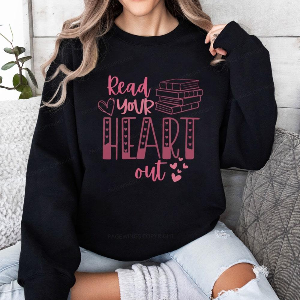 Pagewings Valentine Sweatshirt Read Your Heart Unisex Classic Sweatshirt