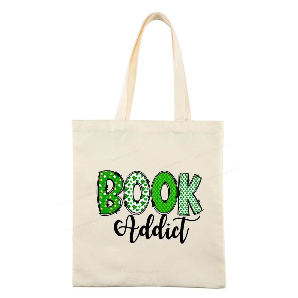 Pagewingsread t Patrick's Day Gift for bookworm,Book Lovers Tote Bag