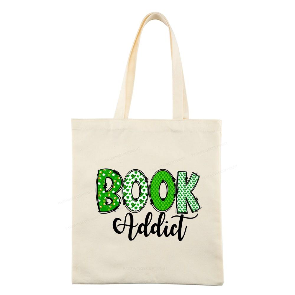 Pagewingsread t Patrick's Day Gift for bookworm,Book Lovers Tote Bag