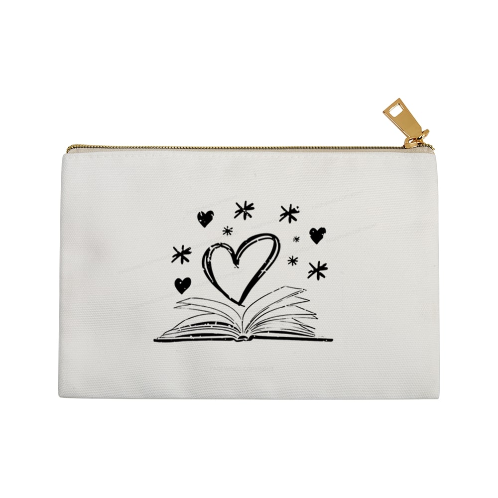 Pagewings Bookworm Librarian Valentines Day Book Pouch