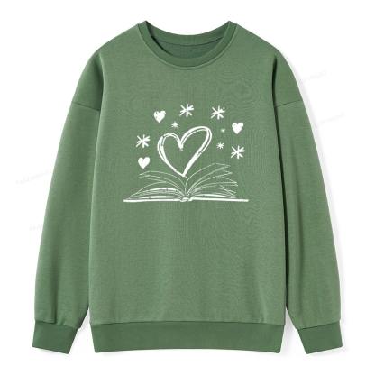 Pagewings Bookworm Librarian Valentines Day Book Unisex Classic Sweatshirt