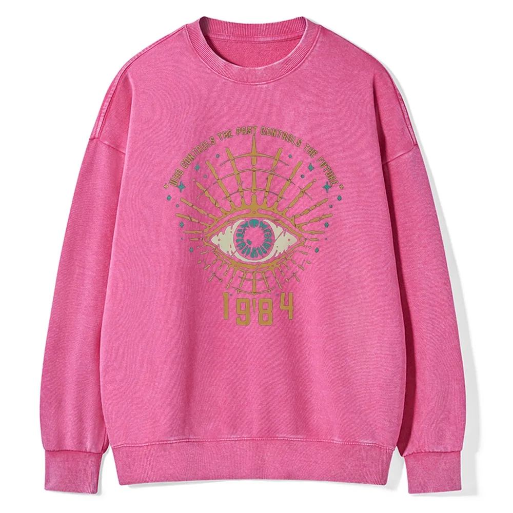 Pagewings George Orwell 1984 Unisex Washed Sweatshirt