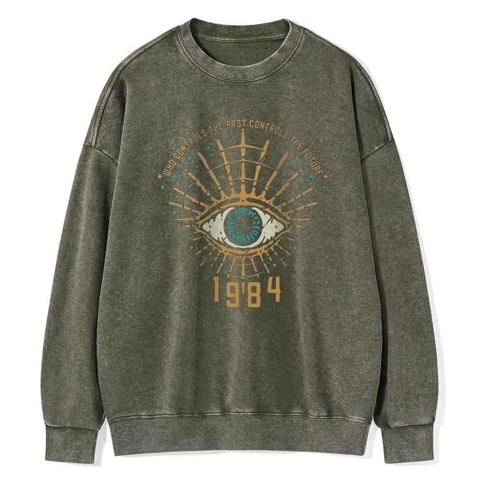 Pagewings George Orwell 1984 Unisex Washed Sweatshirt