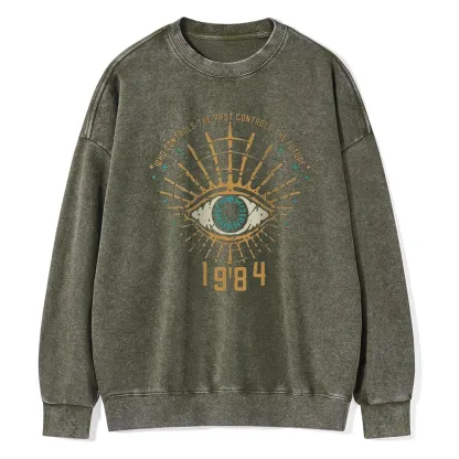 Pagewings George Orwell 1984  Unisex Washed Sweatshirt