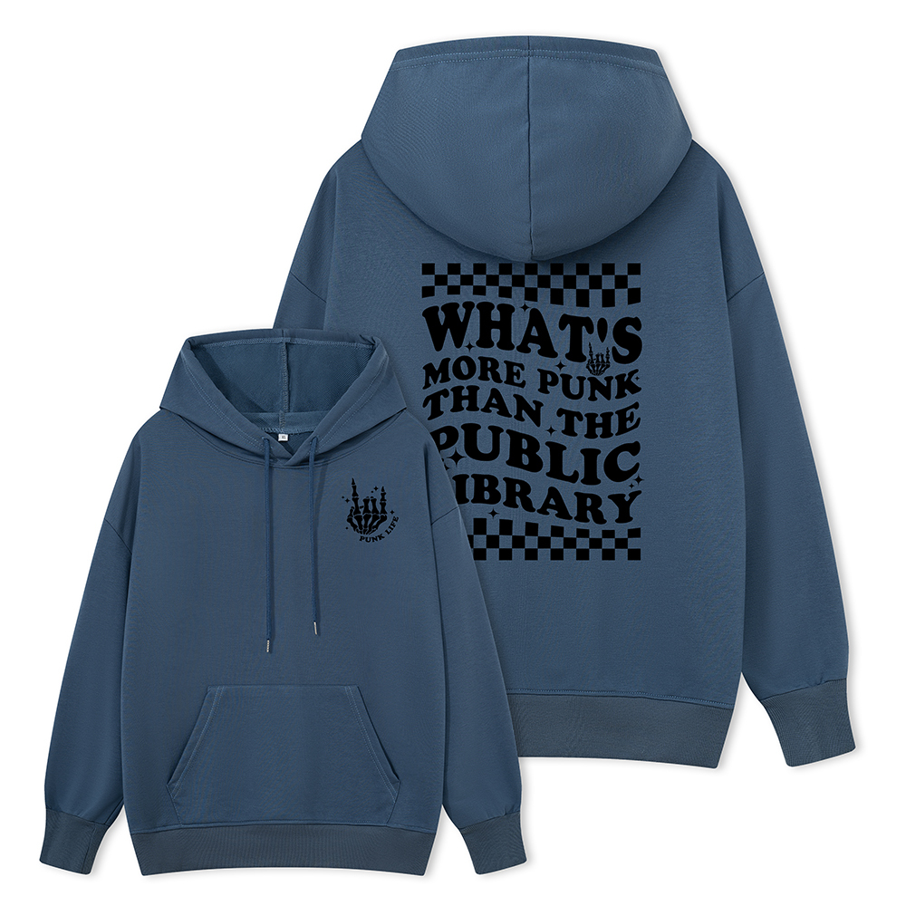 Pagewings punk the public library Unisex Classic Hoodie