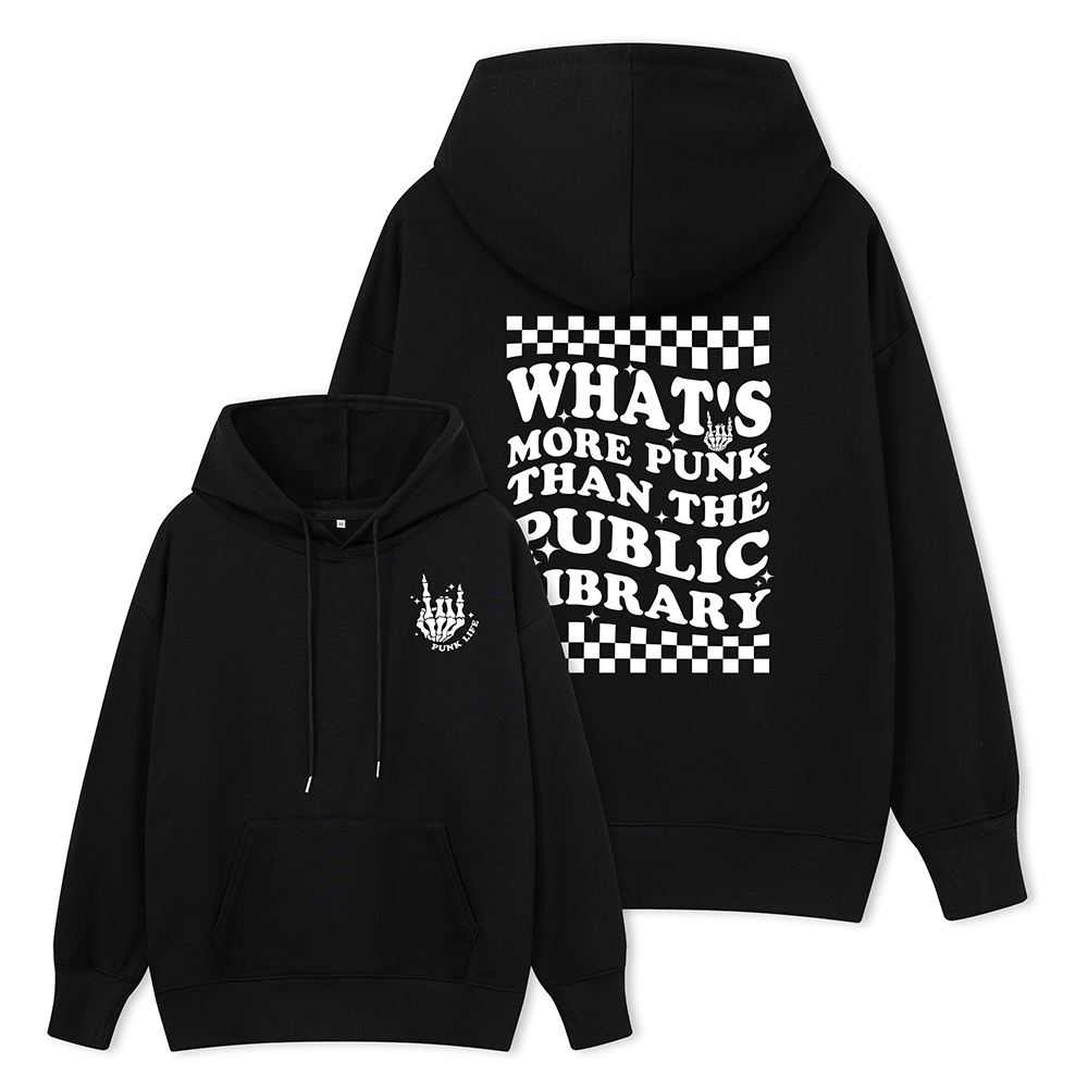 Pagewings punk the public library Unisex Classic Hoodie