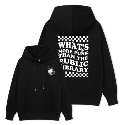 Pagewings punk the public library Unisex Classic Hoodie