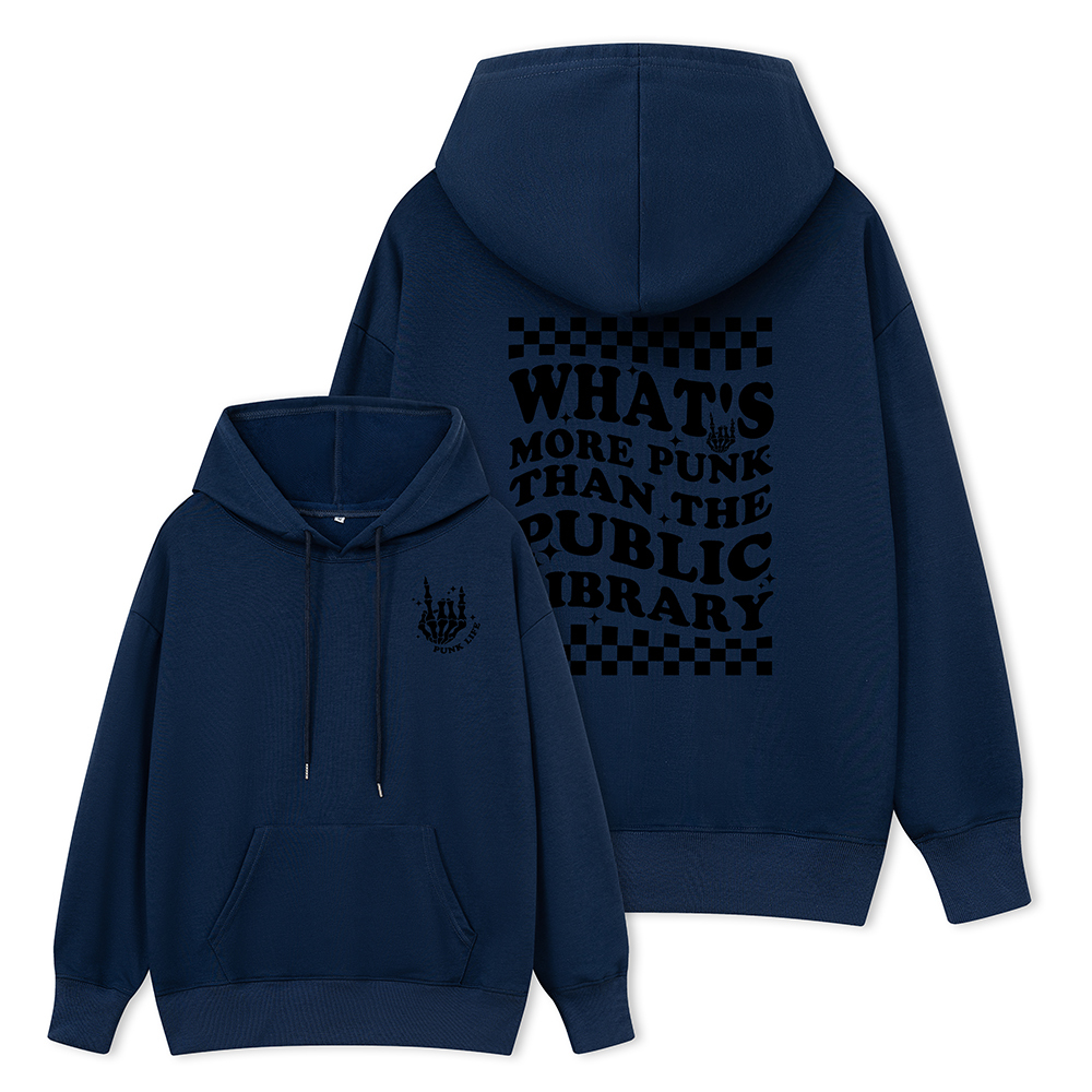 Pagewings punk the public library Unisex Classic Hoodie
