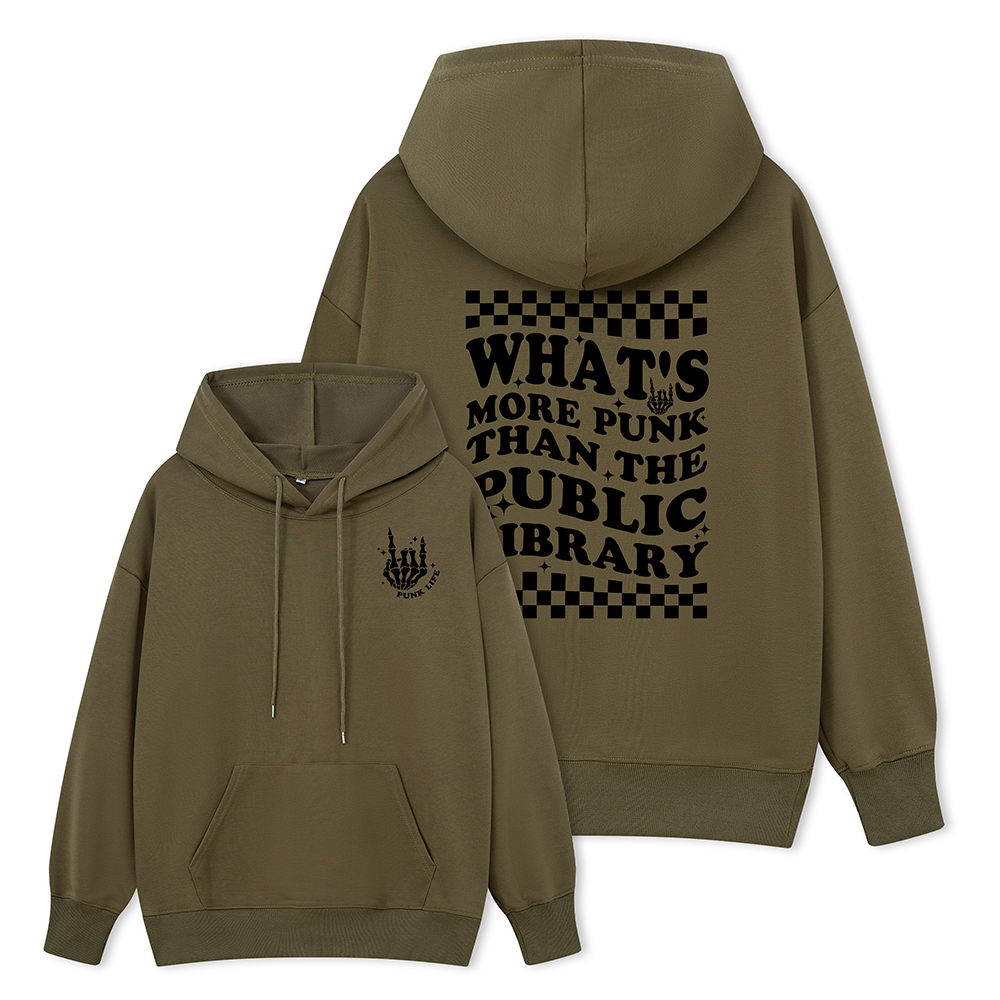 Pagewings punk the public library Unisex Classic Hoodie