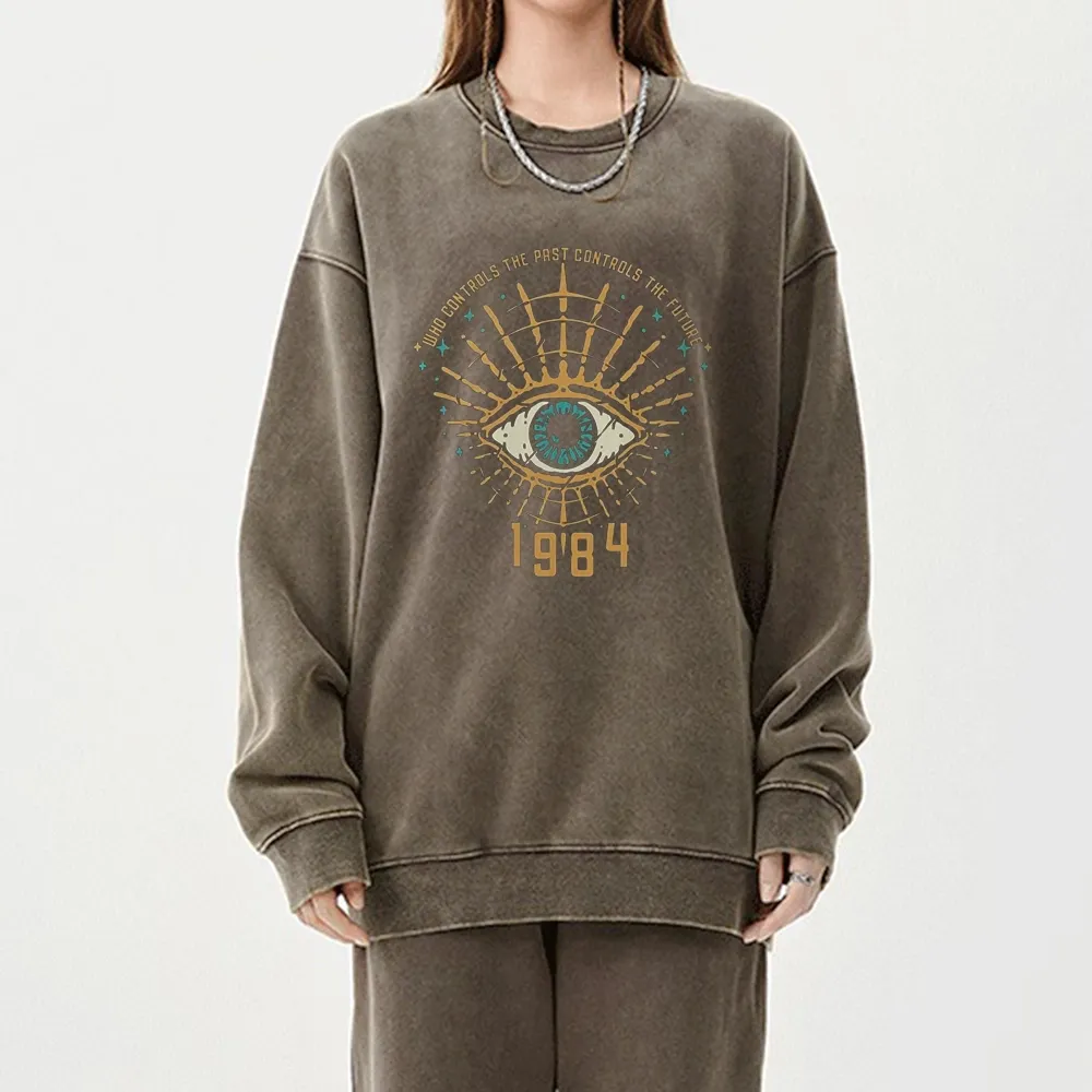 Pagewings George Orwell 1984 Unisex Washed Sweatshirt