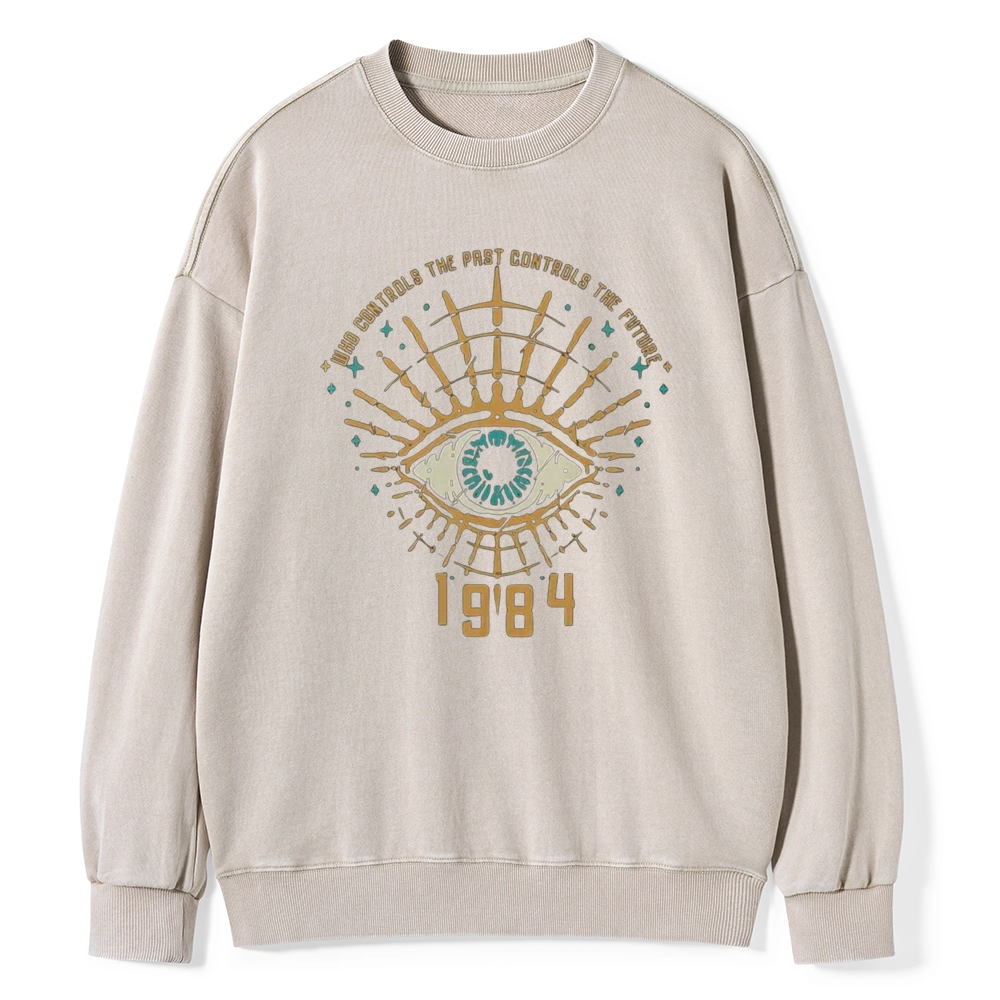 Pagewings George Orwell 1984  Unisex Washed Sweatshirt