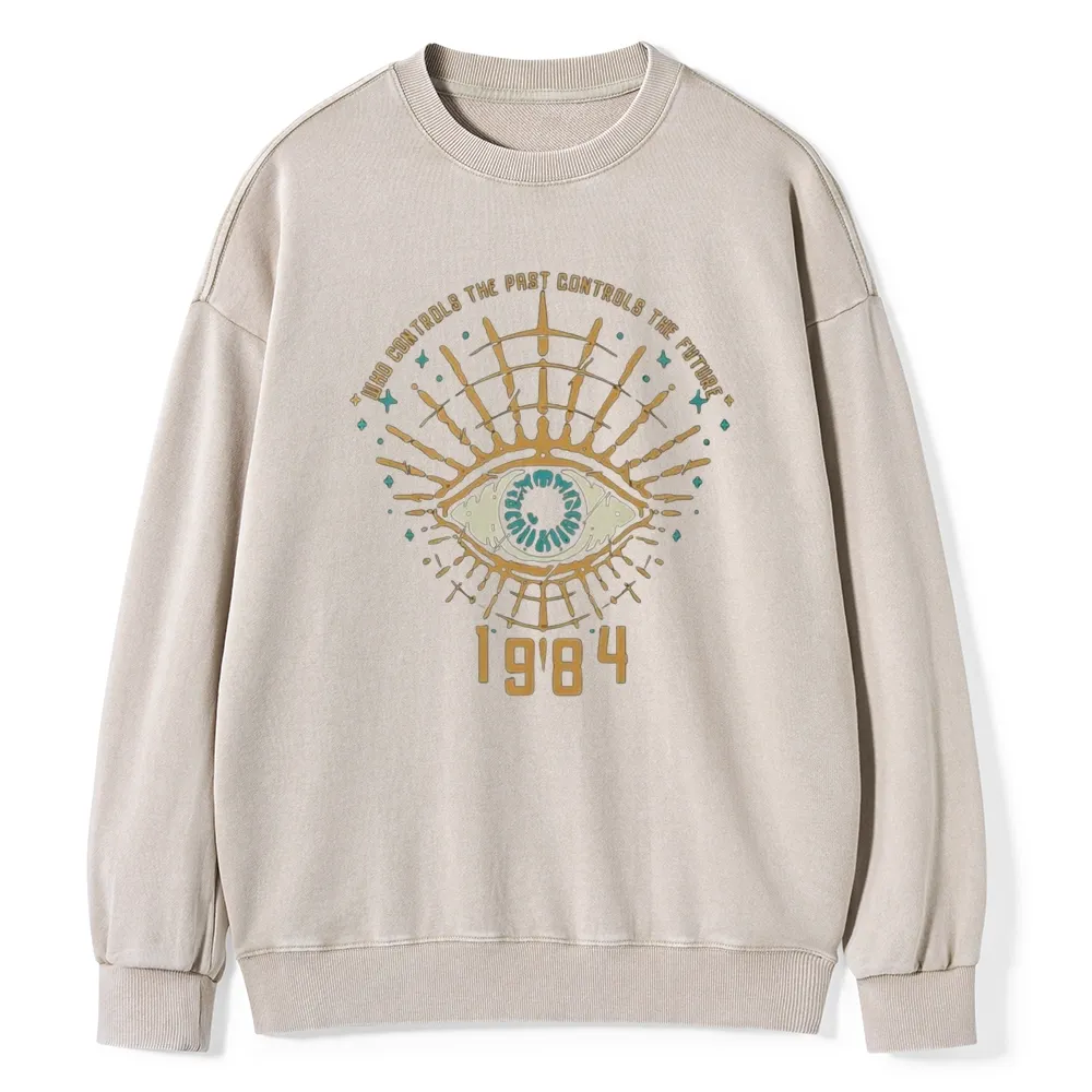 Pagewings George Orwell 1984 Unisex Washed Sweatshirt