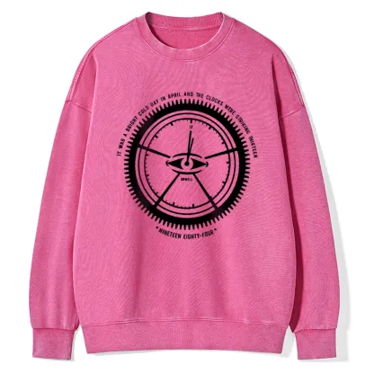 Pagewings  Nineteen Eighty-Four Unisex Washed Sweatshirt