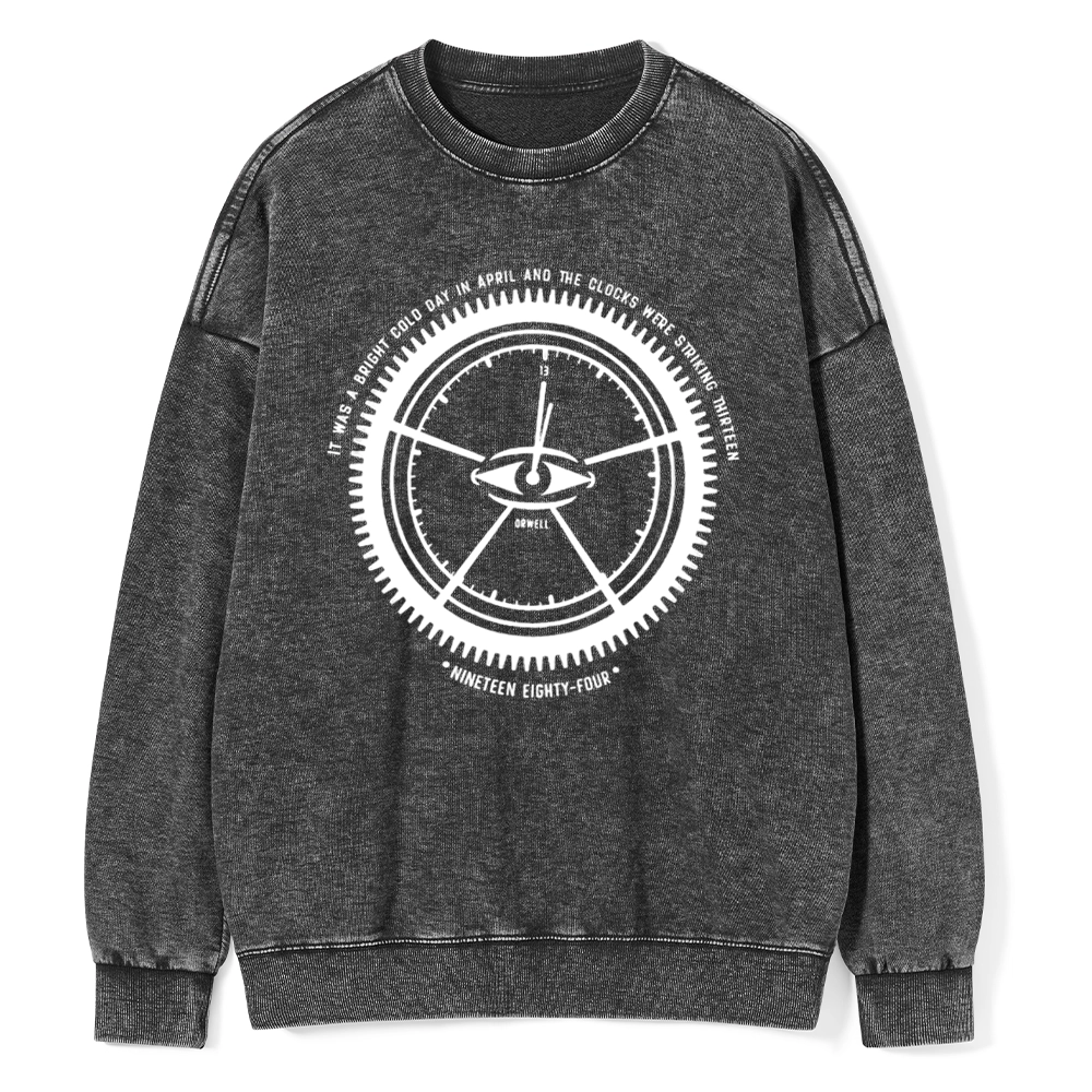 Pagewings  Nineteen Eighty-Four Unisex Washed Sweatshirt