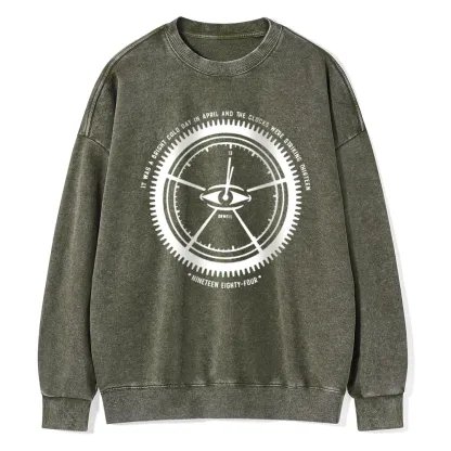 Pagewings  Nineteen Eighty-Four Unisex Washed Sweatshirt