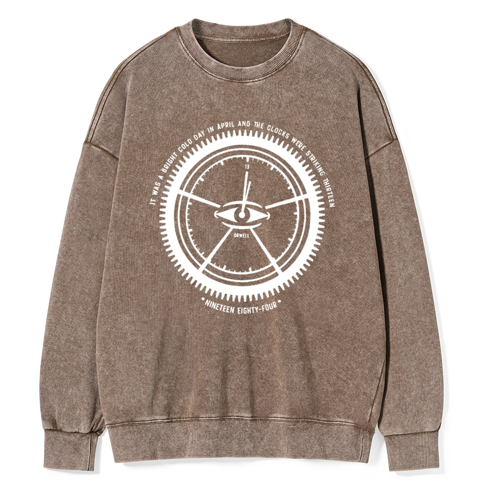 Pagewings  Nineteen Eighty-Four Unisex Washed Sweatshirt
