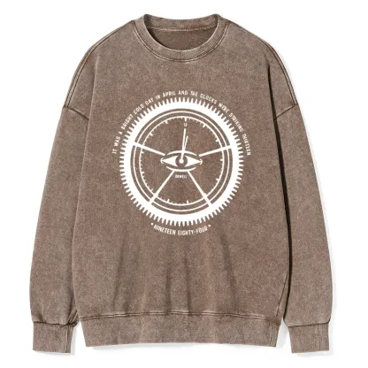 Pagewings  Nineteen Eighty-Four Unisex Washed Sweatshirt