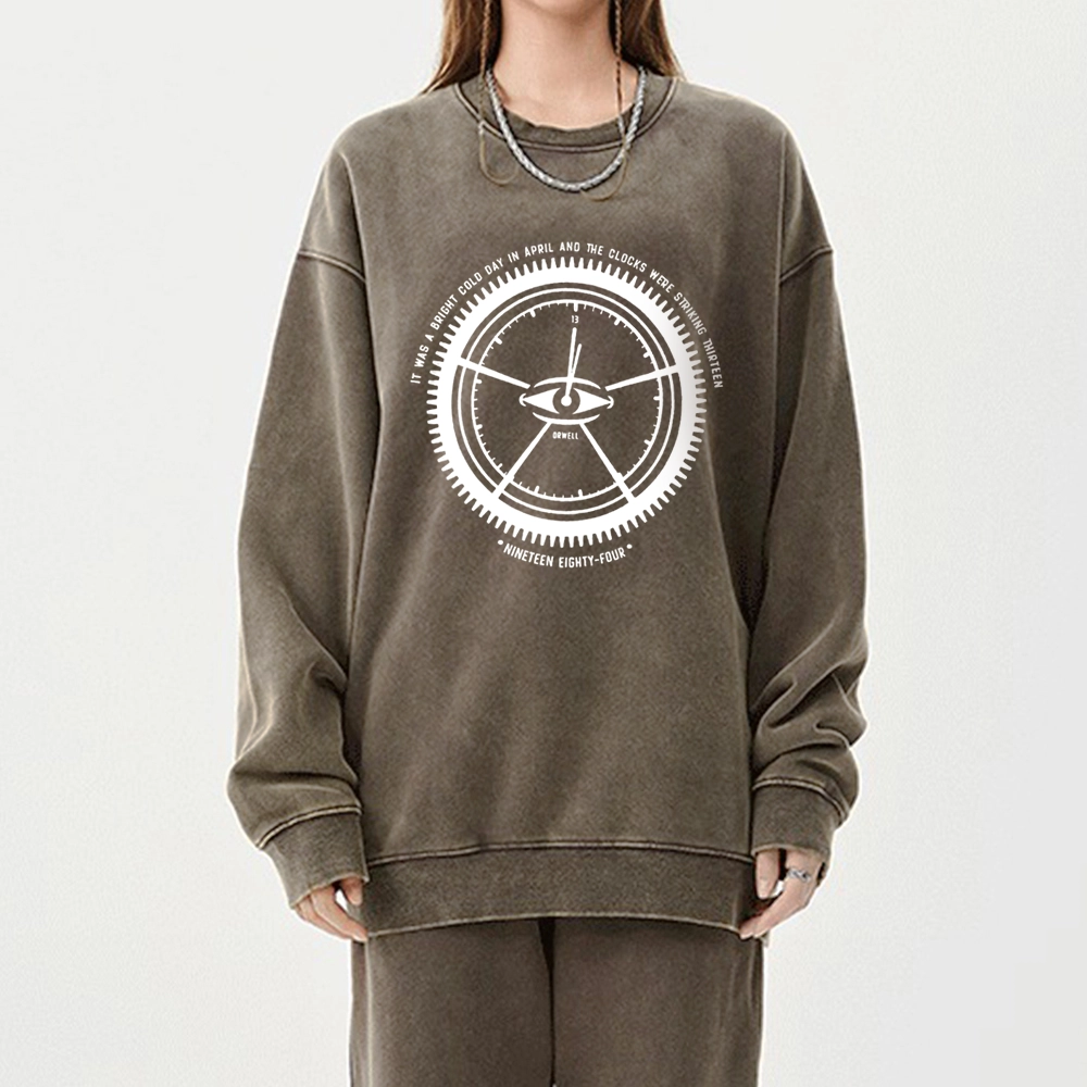 Pagewings  Nineteen Eighty-Four Unisex Washed Sweatshirt