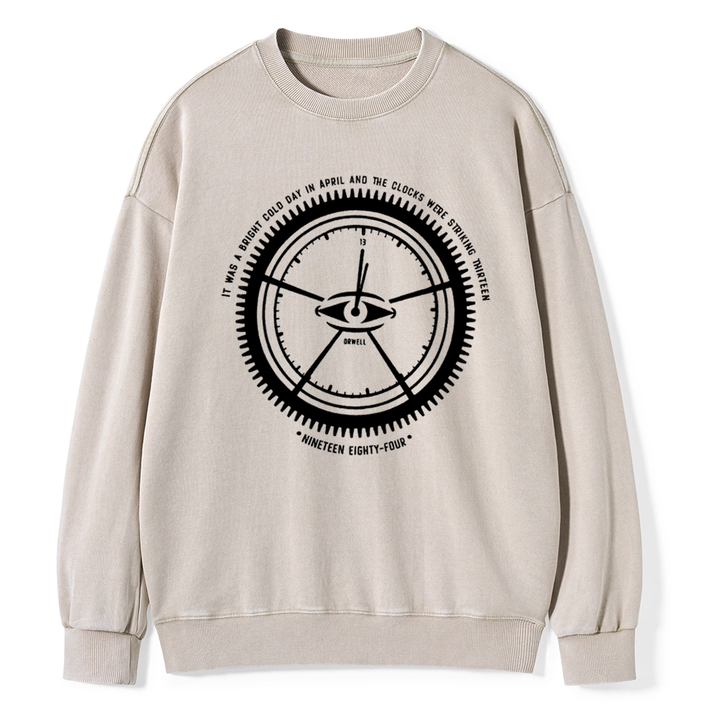 Pagewings  Nineteen Eighty-Four Unisex Washed Sweatshirt