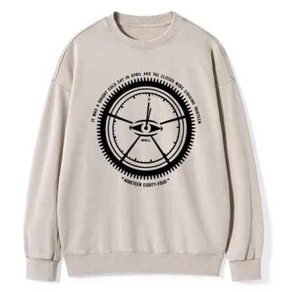 Pagewings  Nineteen Eighty-Four Unisex Washed Sweatshirt