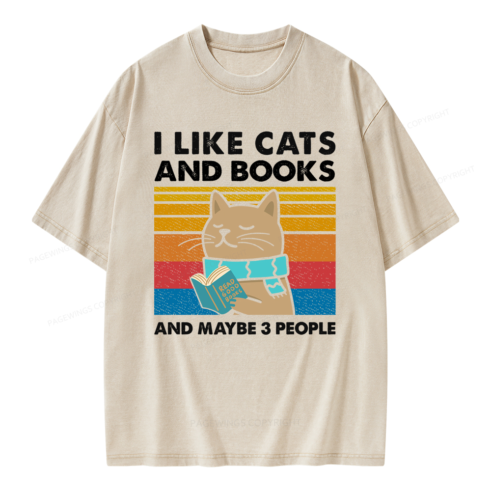 Pagewings Like Book And Maybe 3 People Unisex Washed T-shirt Unisex Washed T-shirt