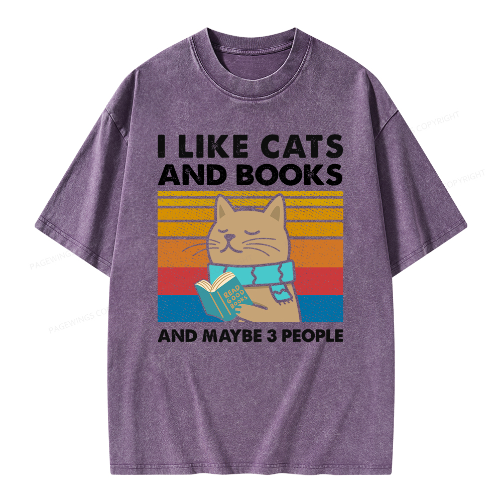 Pagewings Like Book And Maybe 3 People Unisex Washed T-shirt Unisex Washed T-shirt