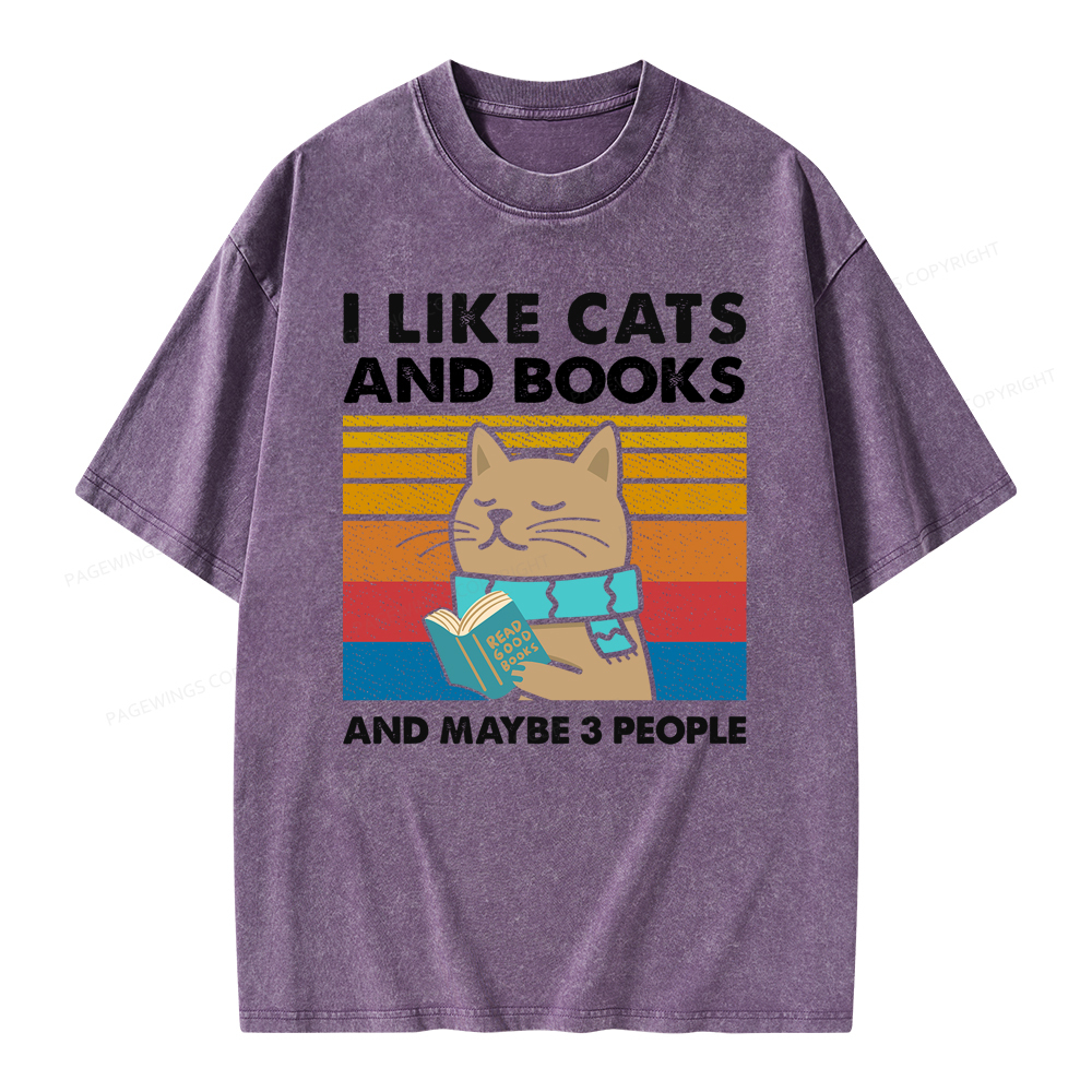 Pagewings Like Book And Maybe 3 People Unisex Washed T-shirt Unisex Washed T-shirt