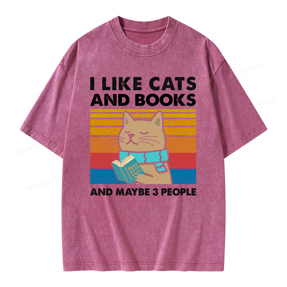 Pagewings Like Book And Maybe 3 People Unisex Washed T-shirt Unisex Washed T-shirt