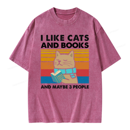 Pagewings Like Book And Maybe 3 People Unisex Washed T-shirt Unisex Washed T-shirt