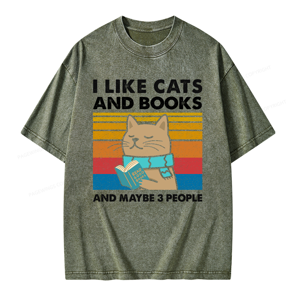 Pagewings Like Book And Maybe 3 People Unisex Washed T-shirt Unisex Washed T-shirt
