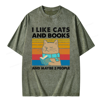 Pagewings Like Book And Maybe 3 People Unisex Washed T-shirt Unisex Washed T-shirt