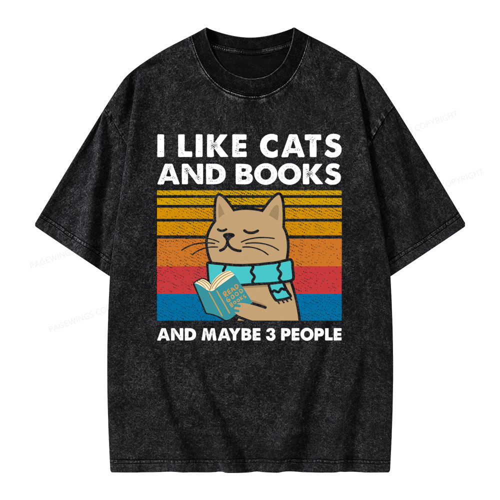 Pagewings Like Book And Maybe 3 People Unisex Washed T-shirt Unisex Washed T-shirt
