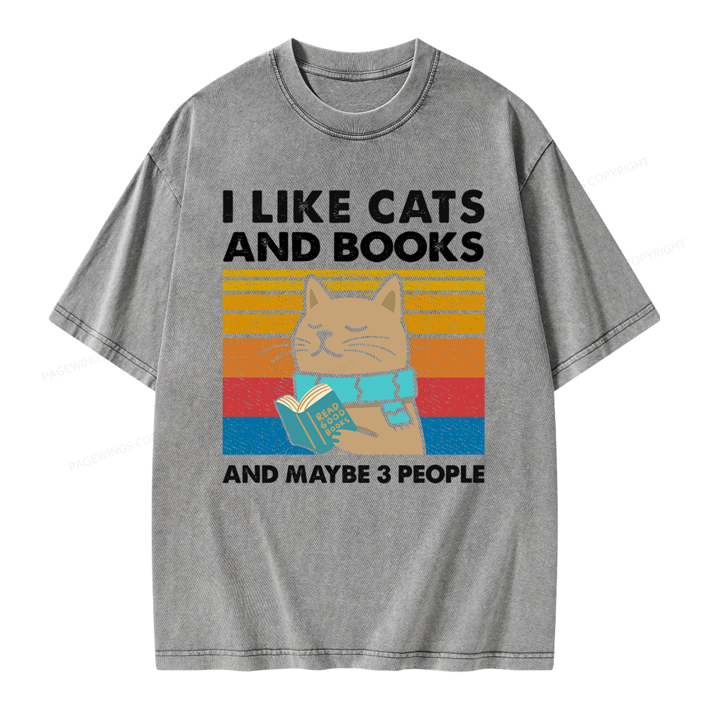 Pagewings Like Book And Maybe 3 People Unisex Washed T-shirt Unisex Washed T-shirt