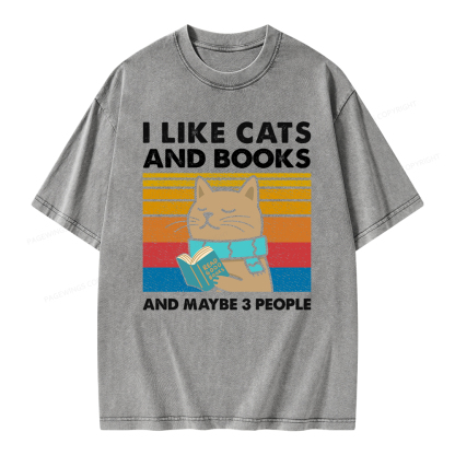 Pagewings Like Book And Maybe 3 People Unisex Washed T-shirt Unisex Washed T-shirt