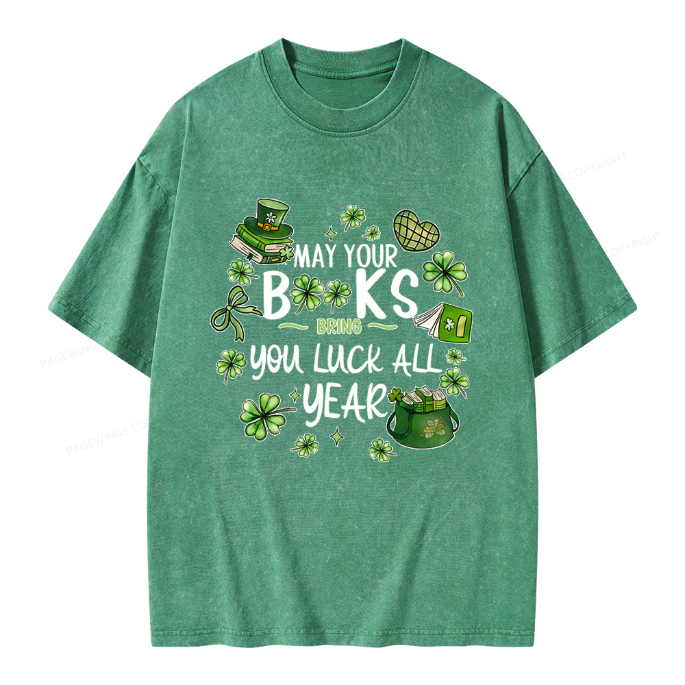 Pagewings St. Patrick's Day Lucky Unisex Washed T-shirt Unisex Washed T-shirt