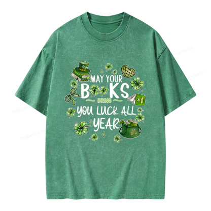 Pagewings St. Patrick's Day Lucky Unisex Washed T-shirt Unisex Washed T-shirt