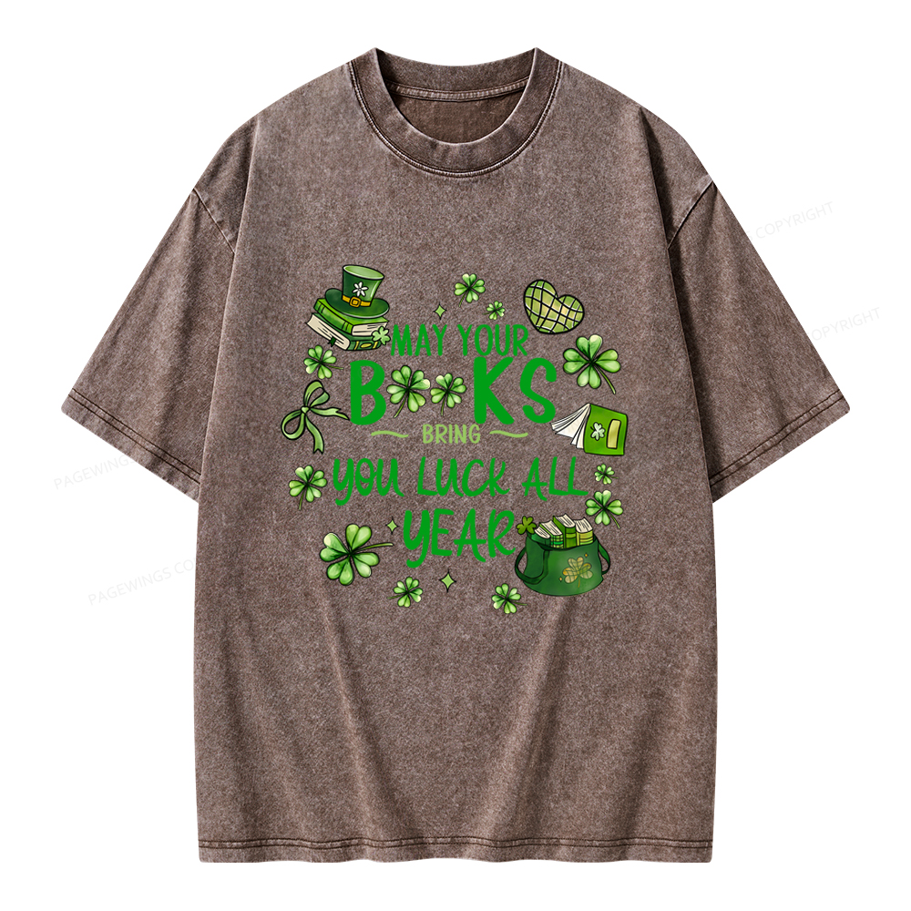 Pagewings St. Patrick's Day Lucky Unisex Washed T-shirt Unisex Washed T-shirt