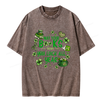 Pagewings St. Patrick's Day Lucky Unisex Washed T-shirt Unisex Washed T-shirt