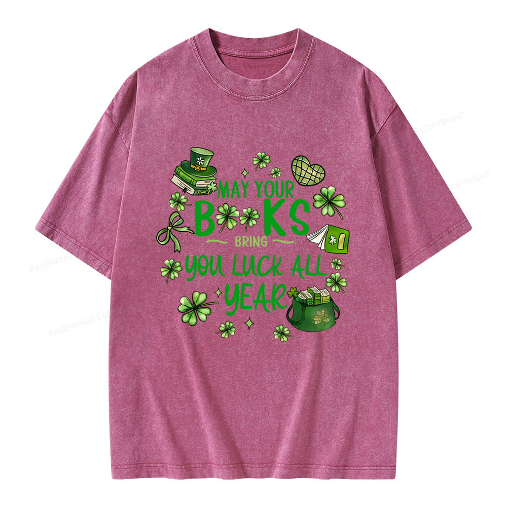 Pagewings St. Patrick's Day Lucky Unisex Washed T-shirt Unisex Washed T-shirt